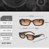 EJDHA Retro Rectangular Sunglasses for Women Black UV Protection (Transparent