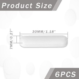 Magnetic Stirrer, Type C White Scrambled Fish, Resistant to High and Low Temperatures, Corrosion Resistant Magnetic Stirrers, Suitable for a Variety of Magnetic Stirrers, Pack of 6