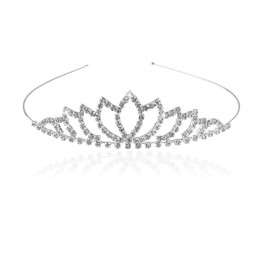 Women Girls Rhinestone Head Jewellery Crown Princess Headband, Stylish Rhinestone Princess Headband Hair Clip Tiara Wedding Bridal Headband Tiara