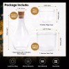DUJUST Japanese Sake Set for 4, Glass Hammer Pattern in