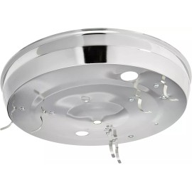 Sunlite Fluorescent Circline 32 Watt Antique Open Bulb Chrome Ceiling Fixture PULL CHAIN