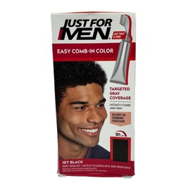 Just for Men Haircolor Comb In A-60 Jet Black Natural Long Lasting Gray Coverage