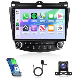 8Core 6G+128G Android 13 Car Radio for Honda Accord 2003-2007, Rimoody Car Stereo Wireless Carplay Android Auto GPS WiFi 10.1'' Touchscreen DSP Bluetooth 5.0 FM/RDS SWC Backup Camera