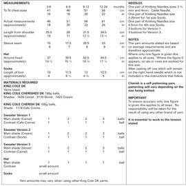 King Cole Baby Double Knitting Pattern Simple Cable Sweaters Hats & Socks (5086),Multicolor,16" - 22" chest