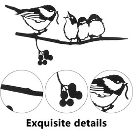 SEABABOO Bird Garden Stake Metal Bird Garden Decoration Figures Garden Decoration for Outdoor Metal Rust Bird Garden Decoration Garden Figures Set Decorative Stake in Rust Used for Garden Balcony Lawn