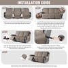 TAOCOCO 100% Waterproof Recliner Cover, Non-Slip Washable Reclining Couch Cover