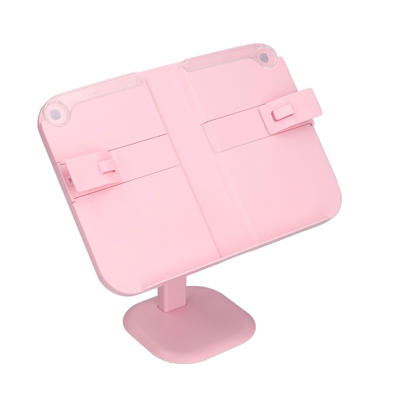 Lifting Reading Rack Adjustable Height Lightweight Portable Plastic Pink Book