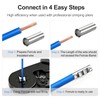 Baomain 1000-Pack AWG 10/6mm² Long: 12mm Copper Crimp Connectors –