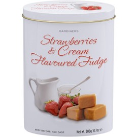 Gardiners of Scotland Luxury Strawberries and Cream Fudge Tin, 10.7oz