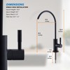 WEWE Matte Black Drinking Water Faucet Non Air Gap Stainless