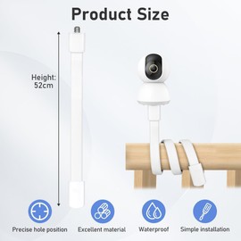 Baby Monitor Holder, Baby Camera Mount, Flexible Baby Monitor Mount Stand Compatible with 1/4 Screw Baby Monitors Camera for Cot/Crib (Straight Type)