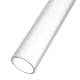 Rebower 33mm x 40mm Dust Collection Clear PVC Pipe 12" Plastic Rigid Tubing Round Drain Pipe, [for Dust Collection Systems]