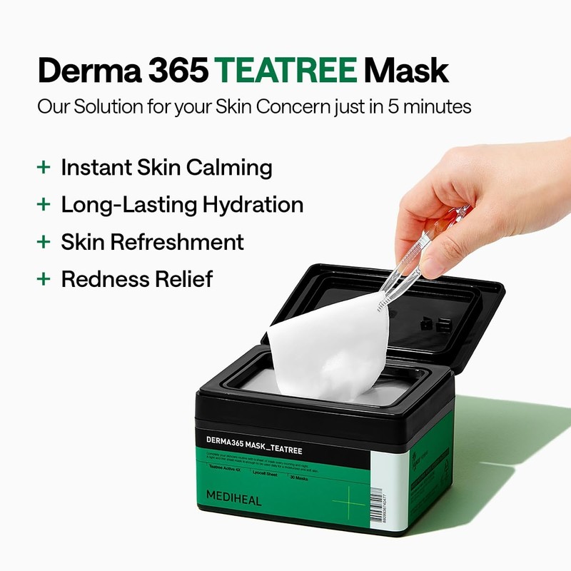 Mediheal Derma 365 Tea Tree Mask (30 masks) - Daily