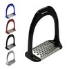Nbrand JA Horse Aluminium Stirrups Balance Non-Slip Pads Stable (Black)