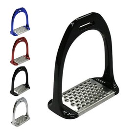 Nbrand JA Horse Aluminium Stirrups Balance Non-Slip Pads Stable (Black)
