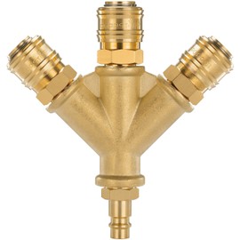 Poppstar Compressed Air Distributor Triple with Quick Couplings 3/8 Inch (Standard Compressed Air Connection NW 7.2)