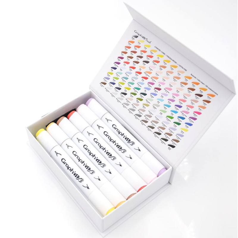 Graph' It Brush gi80110 Essential Assorted Colours (Set of 12