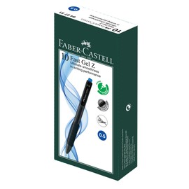 Faber-Castell 27111022 Fast Gel Z 0.5mm Blue Gel Ink Ballpoint Pens, Set of 10