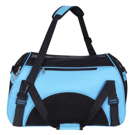 haozaikeji Pet Dog Cat Carrier Bag Cat Dog Handbag Travel Crate Carrier Cage Breathable Foldable Transport Box Removable Cushion Airplane Train Car