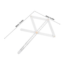 BESTonZON Protractor Made of Stainless Steel Angle Finder for Carpenters Woodworking Protractor Easy to Fold