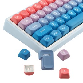 Tsungup PBT Keycaps 144 Keys Custom Cute Fairy MOA Profile Dye-Sublimation Keycap Set Compatible with Cherry MX Switches for ANSI Layout Mechanical Gaming Keyboards