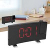 Radio Projection Alarm Clock LED Display Electronic Clock Curved Screen