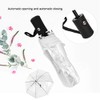 Wifehelper Folding Umbrella, Portable Automatic Transparent Sun Rain Umbrella for