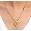 Collar Dije Sol Luna Estrella Calidad Acero Inoxidable
