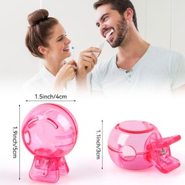 4 Pack Travel Toothbrush Head Covers Portable Toothbrush Protector Cap Brush Pod Case Protective Plastic Clip for Household Travel, Bathroom, Camping, School, Business