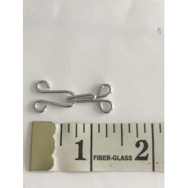 4 x Large Silver Metal Rustproof Hooks & Eye Sewing Closure for Fur Coat Jacket Cape Stole Bracelet Jewelry Books Crafts and More