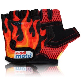 Kiddimoto Kids Cycling Gloves| Anti-Slip Kids Bike Gloves for Boys and Girls | Fingerless Mountain Bike Gloves for BMX, MTB Riding, Gymnastics, Scooters, Skateboard, Balance Bike, Rollerblade.