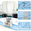 3 Pack Baby Blue Table Runner Boho Gauze Cheesecloth Table