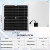 Riakrum 20W 16V Solar Panel Exhaust Fan Kit USB Portable