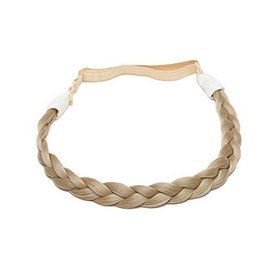Hair extension, braided headband, braided hairpiece, bun scrunchie with hair, straight bun, hairdos for women Ash Blonde
