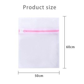 Pack of 3 Laundry Nets 50 cm x 60 cm Laundry Bag Fine Mesh Laundry Bag Reusable Mesh Laundry Bag Laundry Bag with Zip Suitable for Bed Sheets, Short Sleeves, Shirts, Socks, Coats, Plush