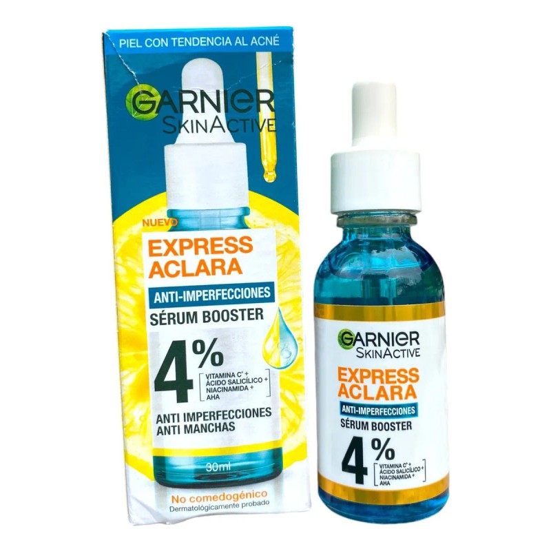 Garnier SkinActive sérum booster 30 ml, anti-imperfecciones y aclarante piel