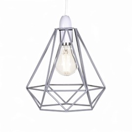 Giggi Grey Lampshade for Ceiling, Lamp Shades | Light Shade Ceiling Light Industrial Wire Basket Metal Basket Pendant Lighting Ceiling Light Shade, Lamp Shades Ceiling for Indoor Pendant Light Shade