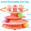 UPSKY Cat Toy Roller 4-Level Turntable Balls with C-Gradient Orange