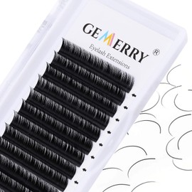 GEMERRY Individual Eyelash Extensions, 10 mm, 0.05 D Curl, 1:1 Eyelash Extensions, 1 to 1 Eyelash Extensions, Individual Eyelash Extensions by GEMERRY (0.05-d curl-10 mm)