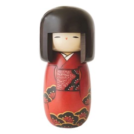 NOREN Usaburo Modern Japanese Kokeshi Doll (YOROKOBI - Joy), Made in Japan, Collectible Figurines, Traditional Crafts, Girl in Kimono