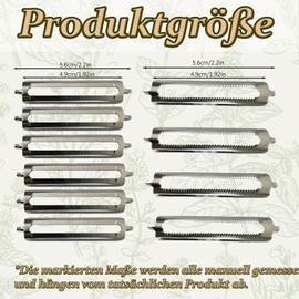 Pack of 10 Tupper, 6 with Smooth Blade and 4 with Serrated Blade, Replacement Blades for Asparagus Peeler, Tupperware Replacement Blade, Ideal for Fruits and Vegetables, Vegetable Peeler