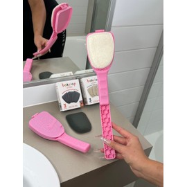 Bakslap Exfoliating Loofah Replacement Pads (3 Pack) - For Bakslap Extendable Lotion Applicator - Shower, Bath, Body, Skincare - Daily Use, Hydrate, Brighten, Smooth Skin