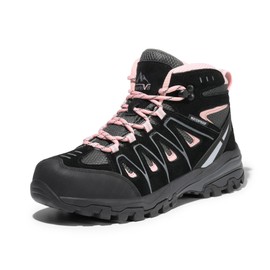 NORTIV 8 Womens Waterproof Hiking Boots Low Top Lightweight Outdoor Trekking Camping Trail Hiking Boots Size 11 M US SNHB211W, Black/Pink