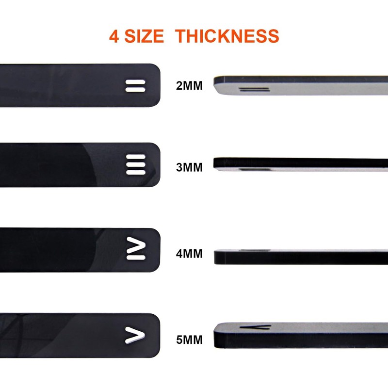 KIBBEH 8 Pcs Polymer Clay Depth Guide Set,4 Size for