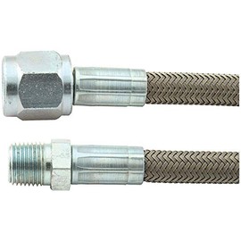 Allstar Performance ALL46420-18 18" 4 Braided Steel Lines with 1/8" NPT, Gray