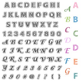 CRASPIRE 2 Sheets A-Z Letter 0-9 Number Clear Rubber Stamps Alphabet Vintage Reusable Transparent Silicone Stamp Seals for Journaling Card Making Scrapbooking Photo Album Decorative DIY