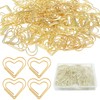 100Pcs Metal Paper Clips, Heart Shaped Binder Clips,Mini Love Heart