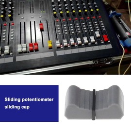 The Lord of the Tools 20pcs Fader/Slider Control Knobs 4mm&8mm Hole Plastic for Guitar Console Volume Adjustment 23x11x10mm, Grey Black Yellow Red White