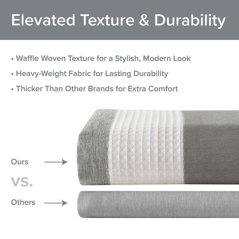 Madison Park Shower Curtain Spa Waffle Weave Stall Shower Curtain