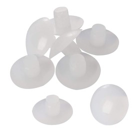 sourcingmap 8pcs 6mm White Stem Bumpers Glide, Patio Outdoor Furniture Glass Table Desk Top Anti-collision Embedded